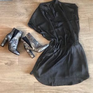 Banana Republic Black Satin Dress.